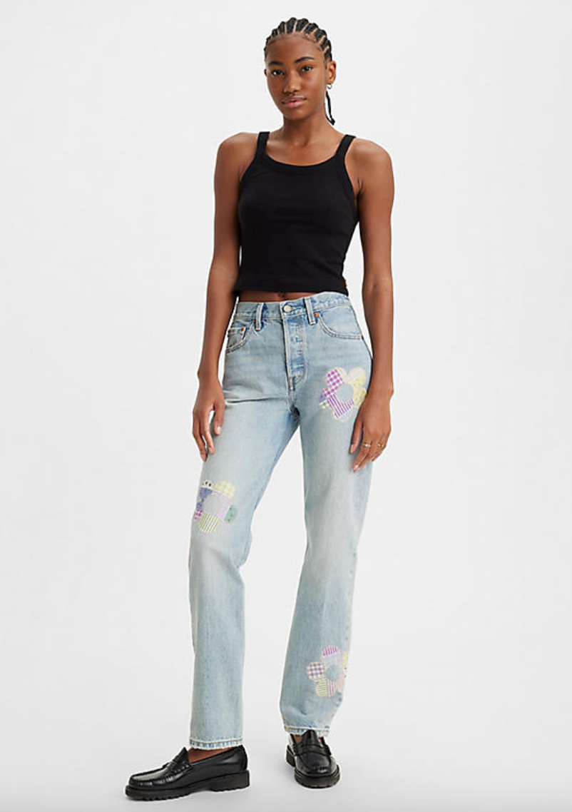 Levi's 501 Patchwork Flower Jeans - Fresh As A Daisy