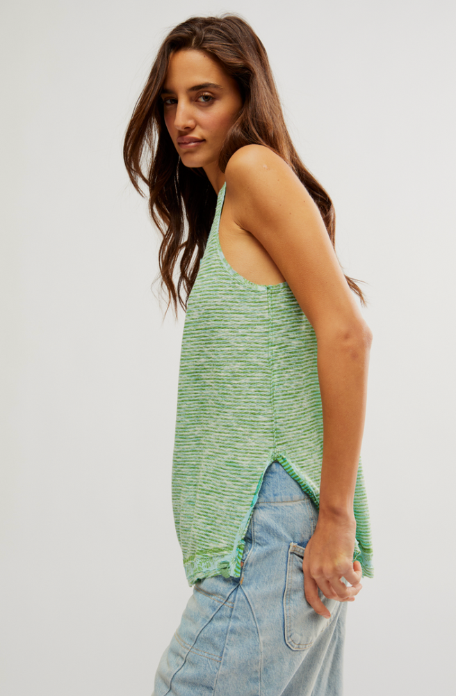 
                      
                        Side view of the Fairy Green Combo Love Language Tank by Free People
                      
                    