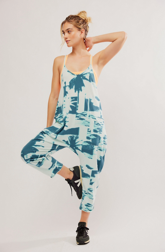 
                      
                        Free People's Hot Shot Printed Onesie in the color Palm Beach Green Combo
                      
                    