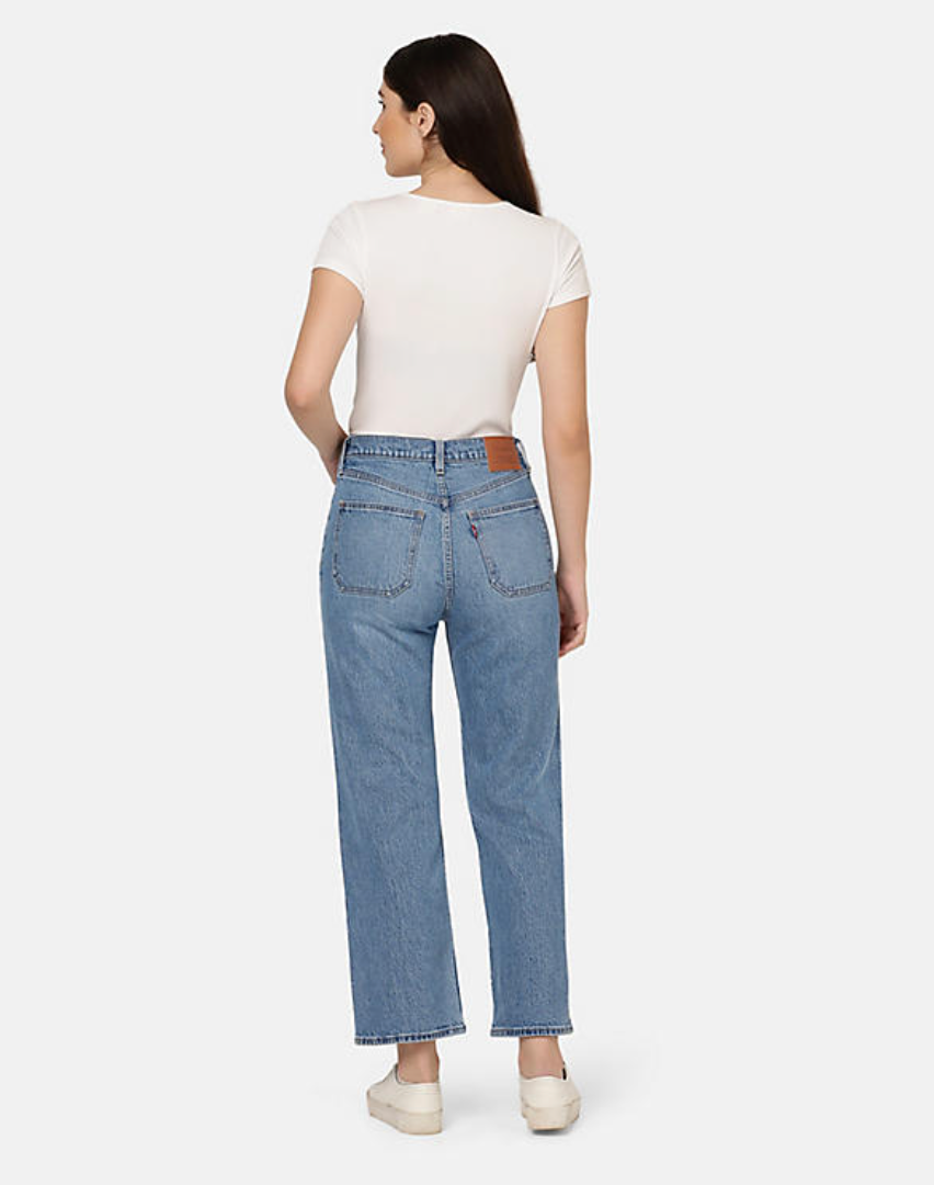 Back view of the Levi's Ribcage Straight Patch Pocket Women's Jeans