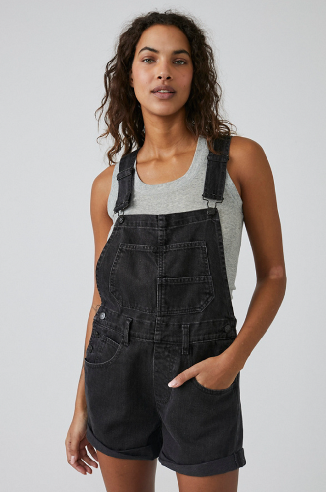 
                      
                        Free People's Ziggy Shortall in the color Mineral Black
                      
                    