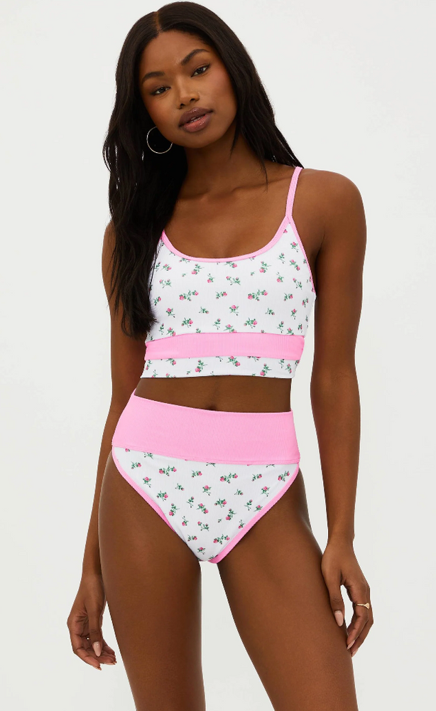 
                      
                        Beach Riot's Eva Top in the color Peony Blossom Colorblock
                      
                    