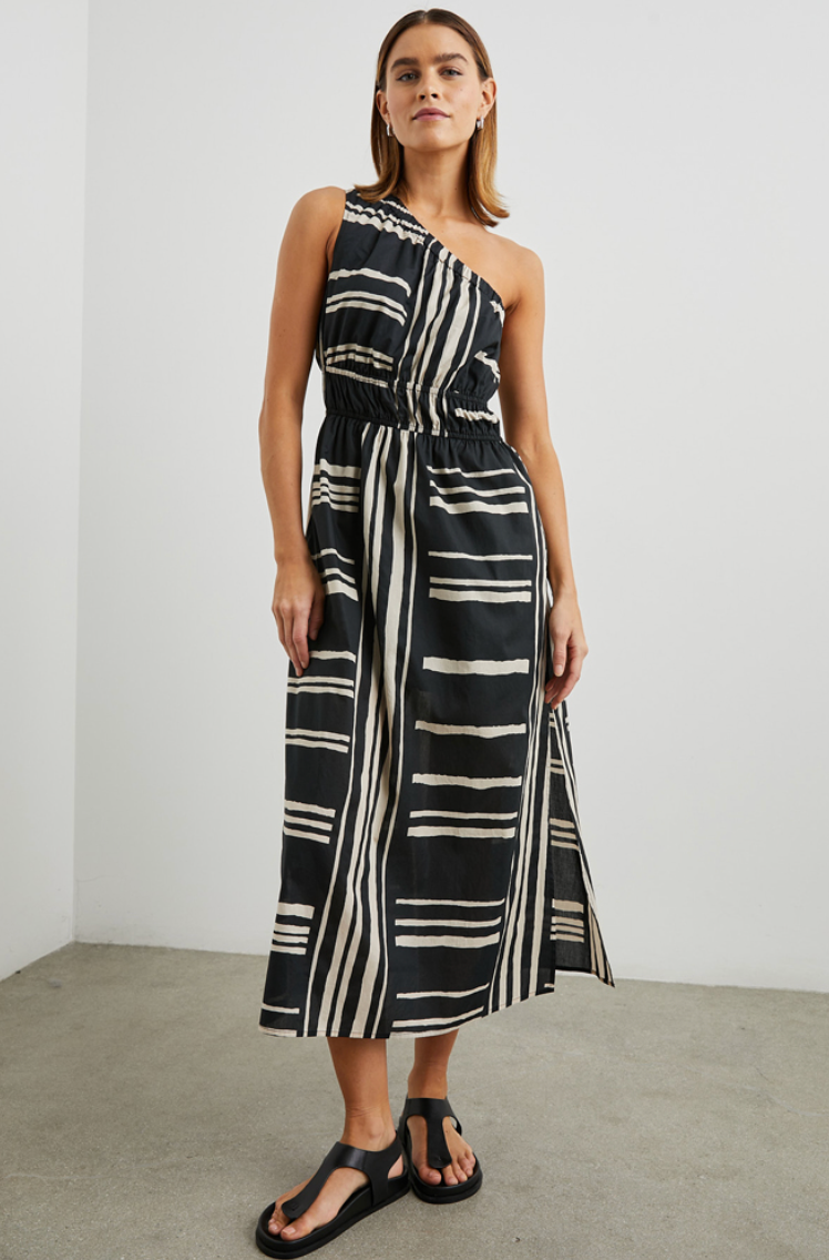 Front view of the Island Stripe Selani Dress by Rails