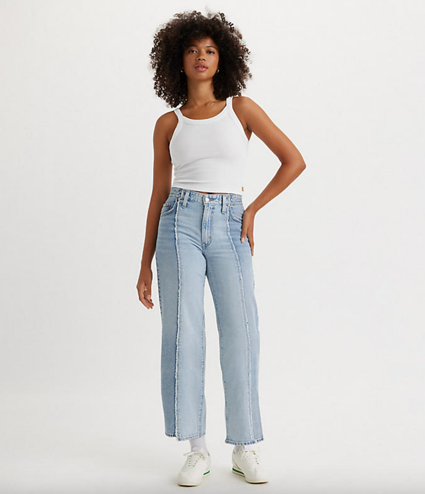 
                      
                        Levi's Baggy Dad Recrafted Wide Leg Jeans in the color Novel Notion
                      
                    