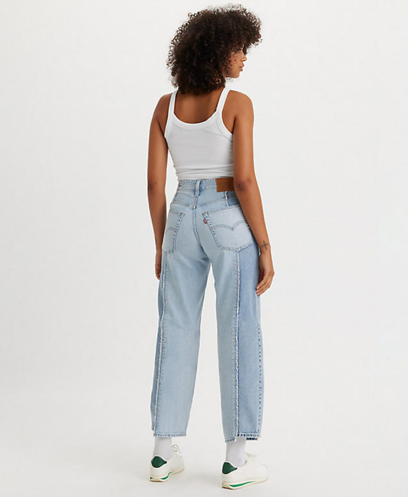 
                      
                        Back view of Levi's Baggy Dad Recrafted Wide Leg Jeans in the color Novel Notion
                      
                    