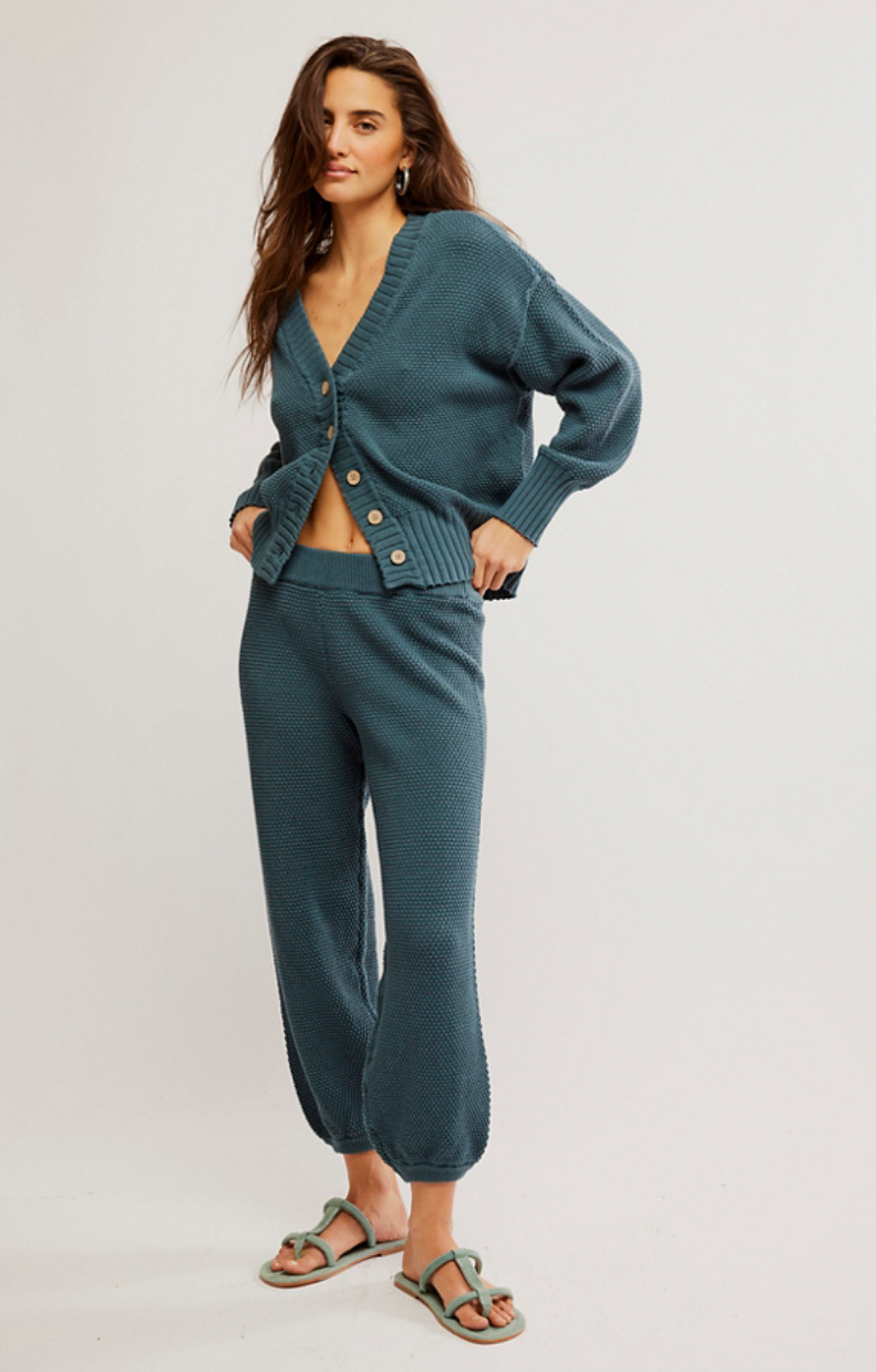 Free People's Hailee Cardi Set in the color Balsam