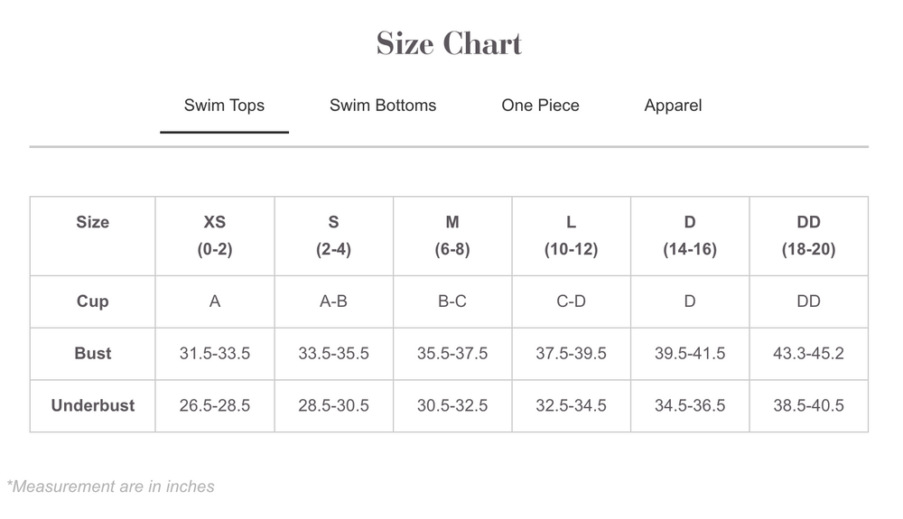 
                      
                        PQ Swim size chart for swim tops
                      
                    