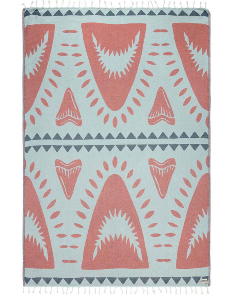 
                      
                        The Sharktooth Large Organic Turkish Cotton Beach Towel by Sand Cloud
                      
                    