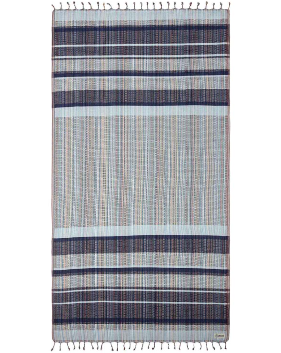 The Mundaka Stripe Organic Turkish Cotton Beach Towel by Sand Cloud