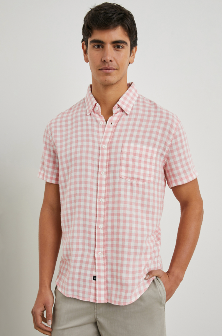 The Lobster Fairfax Short Sleeve Button Up Shirt by Rails