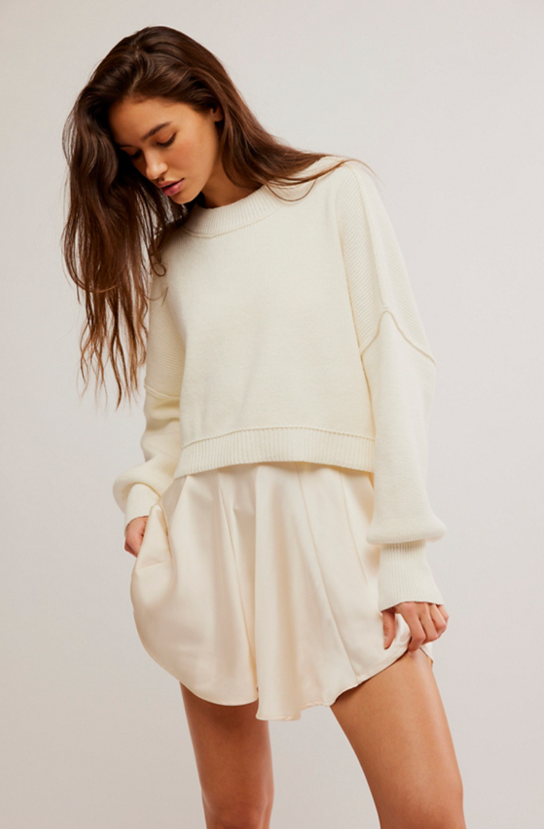 Free People Easy Street Crop Pullover