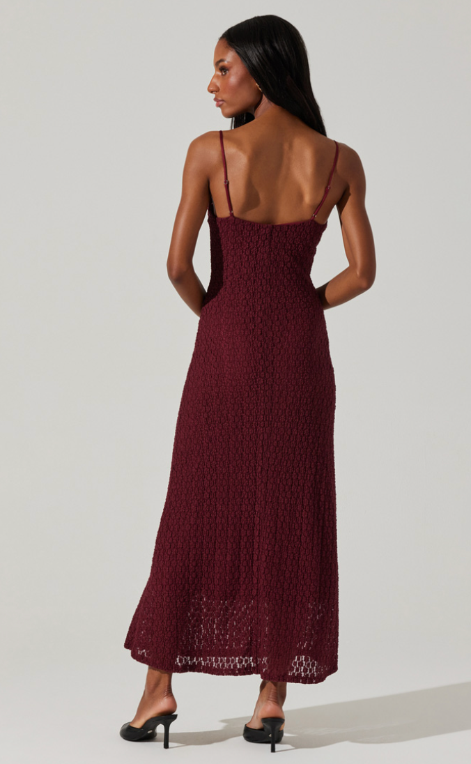 Back view of the Plum Renaisse Dress by ASTR