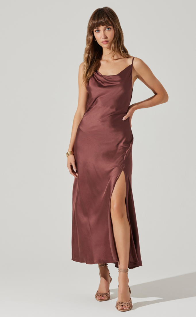 The Mulberry Glynis Cowl Neck Midi Dress by ASTR