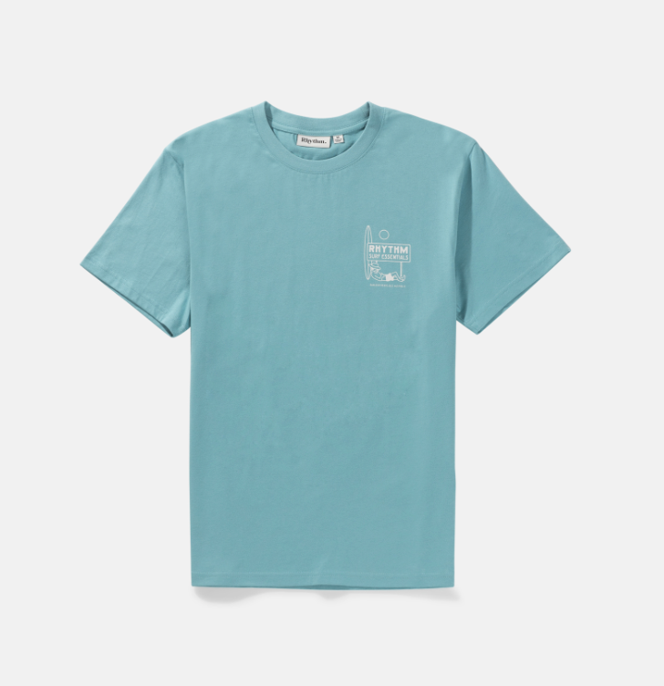 
                      
                        The Mineral Blue Lull Short Sleeve T-Shirt by Rhythm
                      
                    