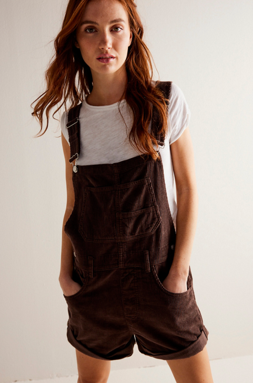 The brown Ziggy Cord Shortall by Free People