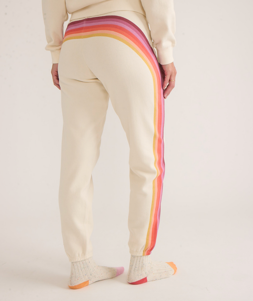 
                      
                        Back view of the Antique White Stripe Anytime Sweatpant by Marine Layer
                      
                    