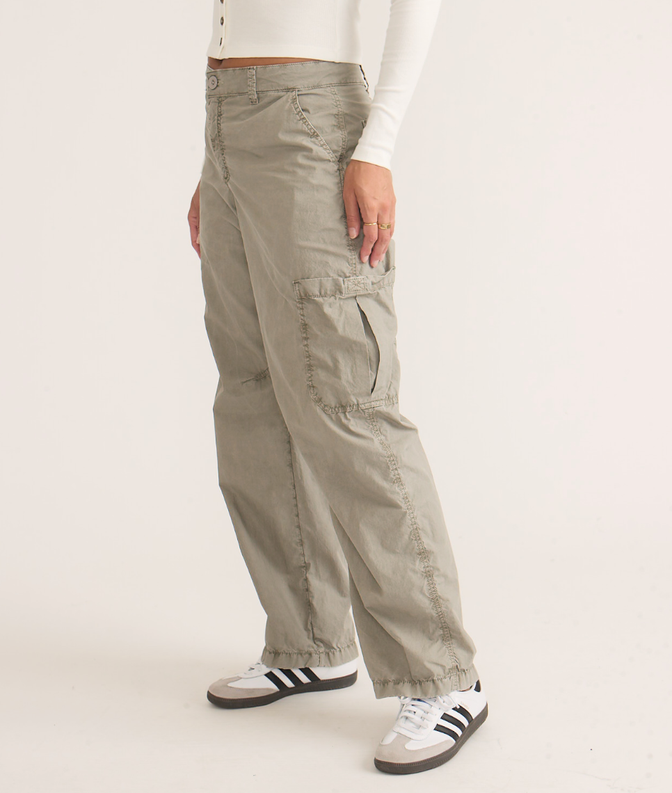 Side details on the Jo Wide Leg Utility Cargo by Marine Layer