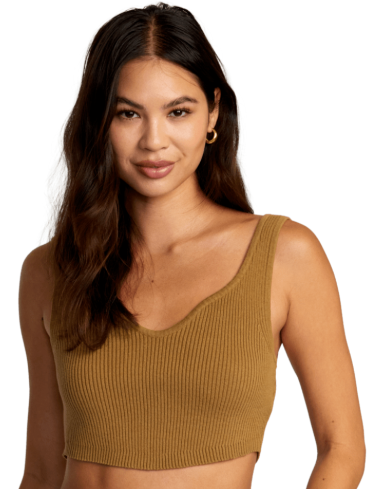 The Ermine Roundabout Sweater Tank by RVCA