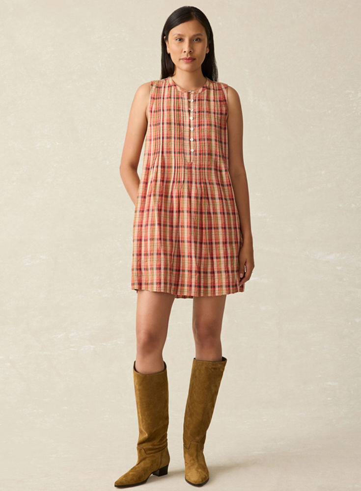 
                      
                        The Sunset Gingham Isha Mini Dress from Faherty
                      
                    