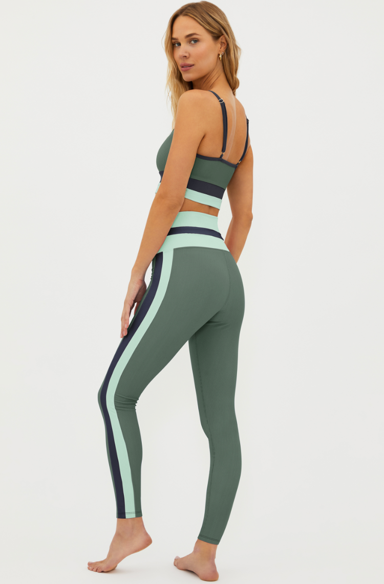 Back view of the Palm Paradise Colorblock Mariella Leggings by Beach Riot