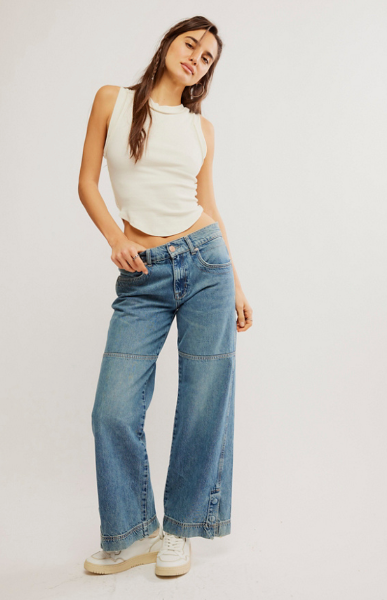 Free People Benji Relaxed Wide Leg Jeans