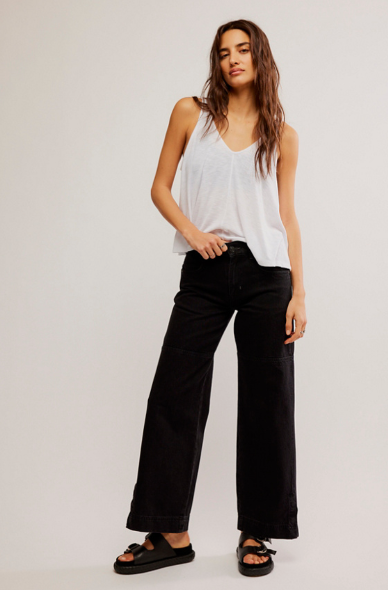 Free People Benji Relaxed Wide Leg Jeans