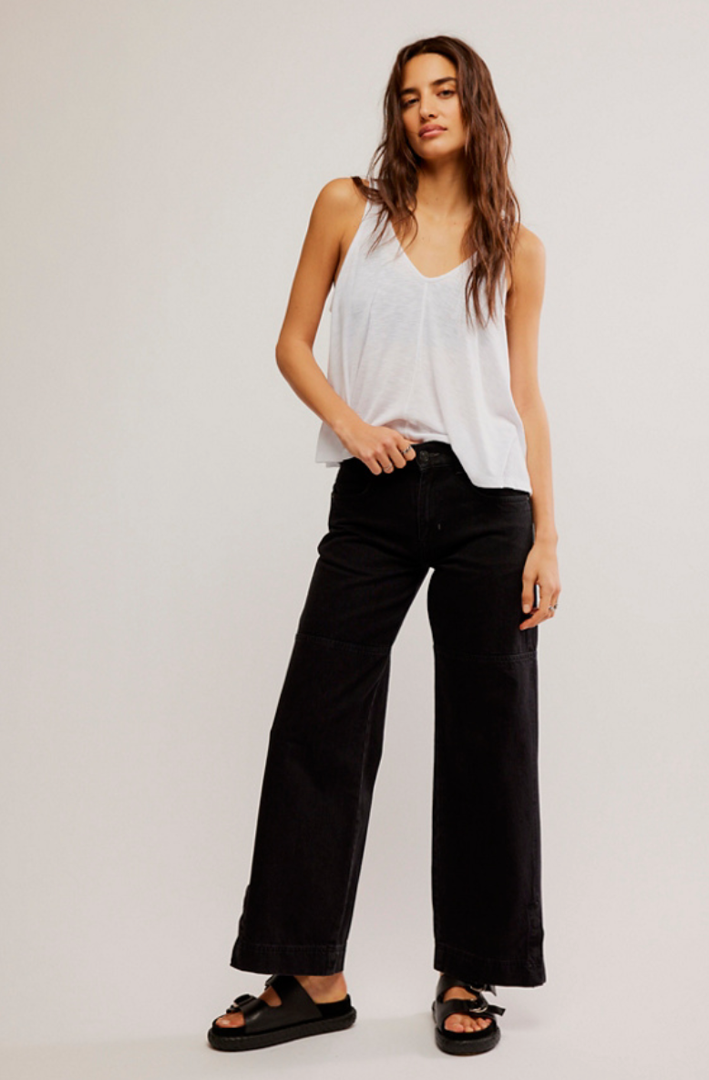 Free People Benji Relaxed Wide Leg Jeans | Harbour Thread