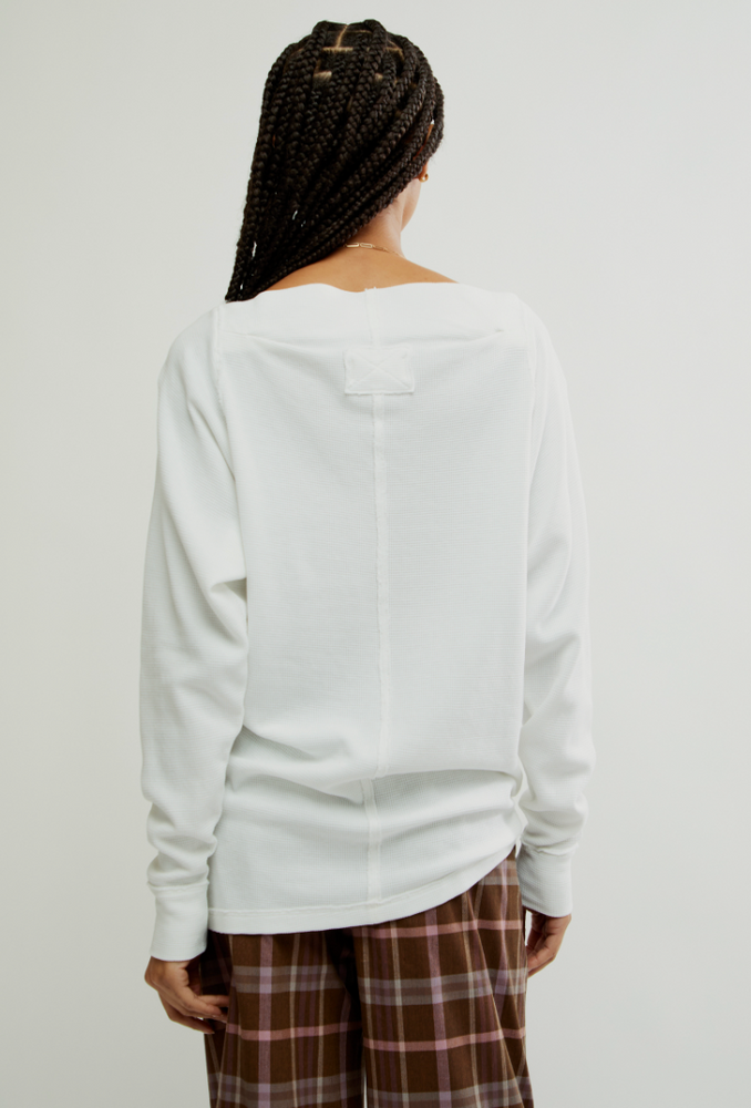 
                      
                        Back view of the White Sammie Thermal by Free People
                      
                    