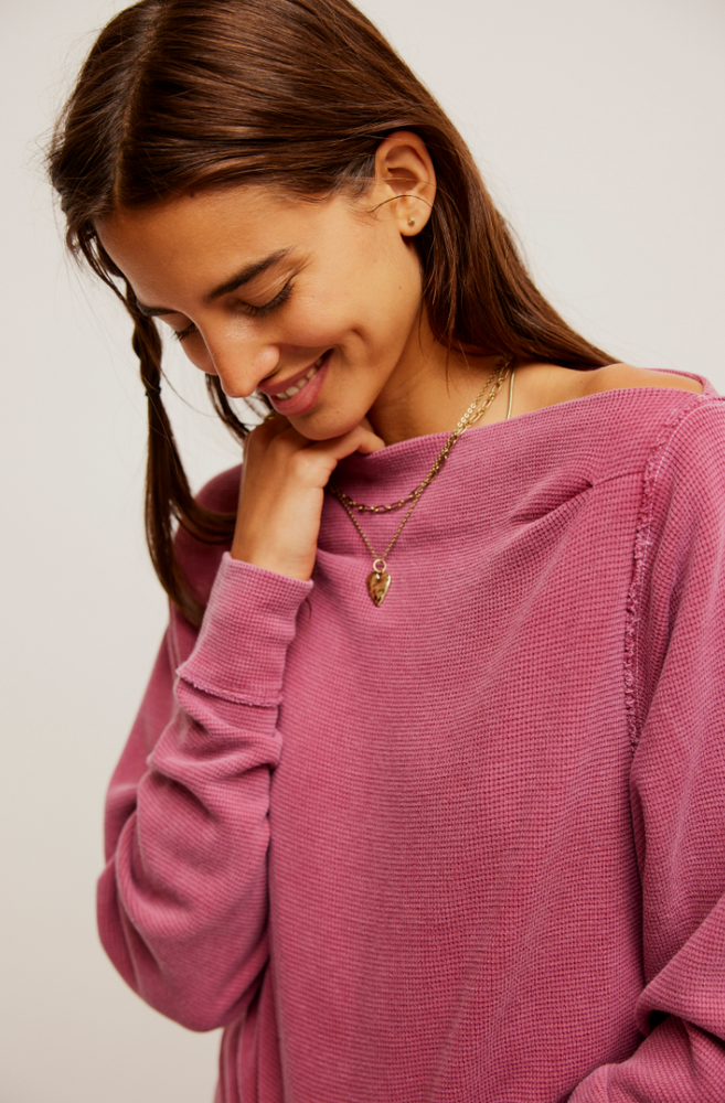 
                      
                        Design detail on the pink Sammie Thermal by Free People
                      
                    