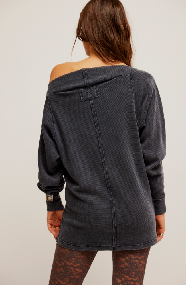 
                      
                        Back view of the Black Sammie Thermal by Free People
                      
                    