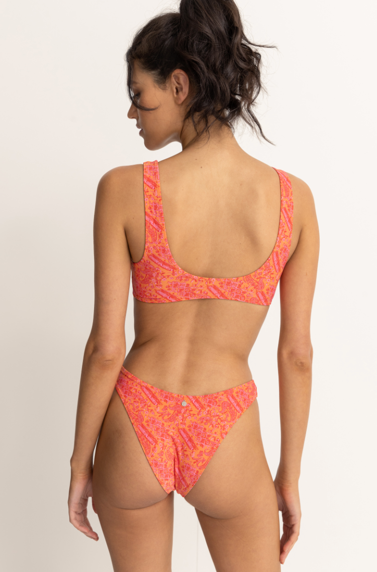 Back view of the Adia Paisley Twist Front Bikini Top by Rhythm