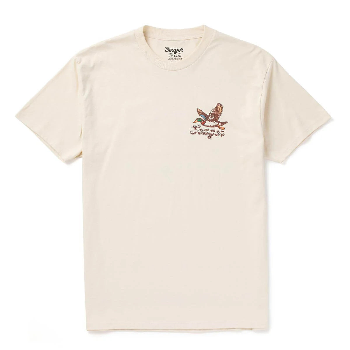 Seager Vintage White Greenhead Tee, available now at Harbour Thread men's store
