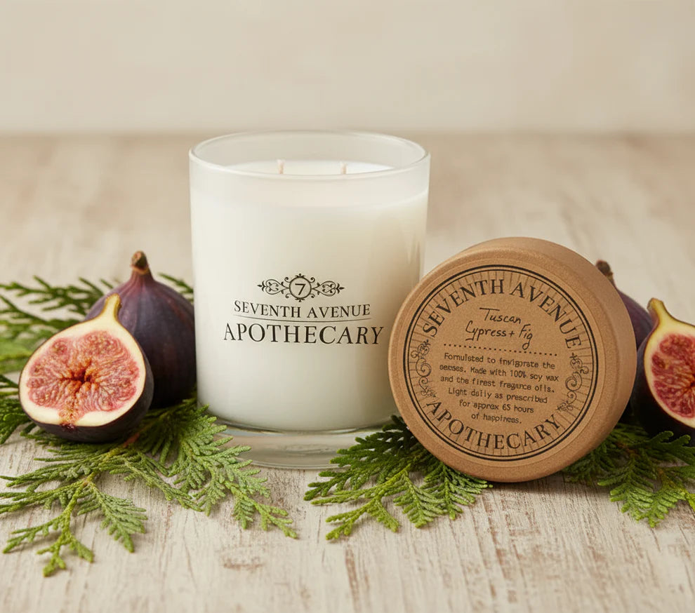 Seventh Avenue Apothecary Tuscan Cypress + Fig Soy Wax Candle