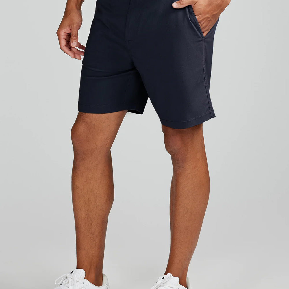 
                      
                        Side view of the Classic Navy Motion 7" Men's Short by Tasc Performance
                      
                    