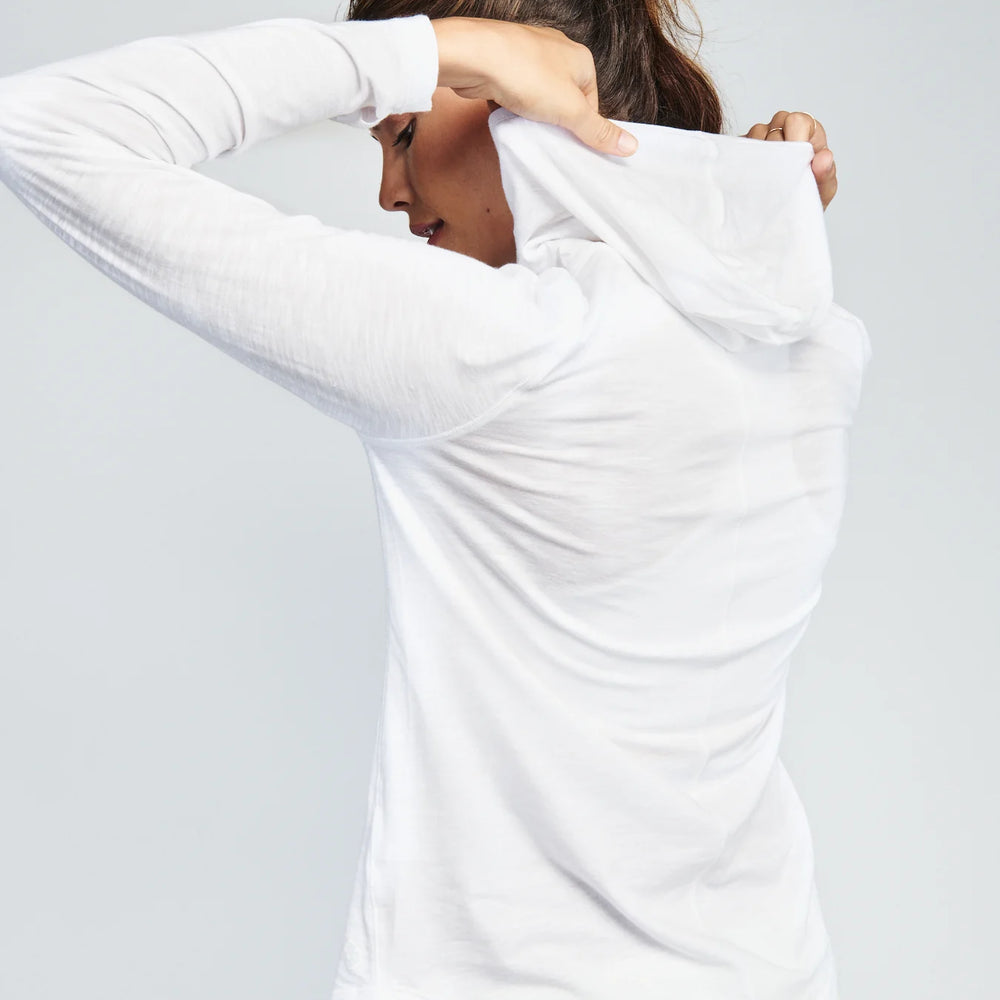 
                      
                        Back view of the White Recess Hoodie by tasc Performance
                      
                    