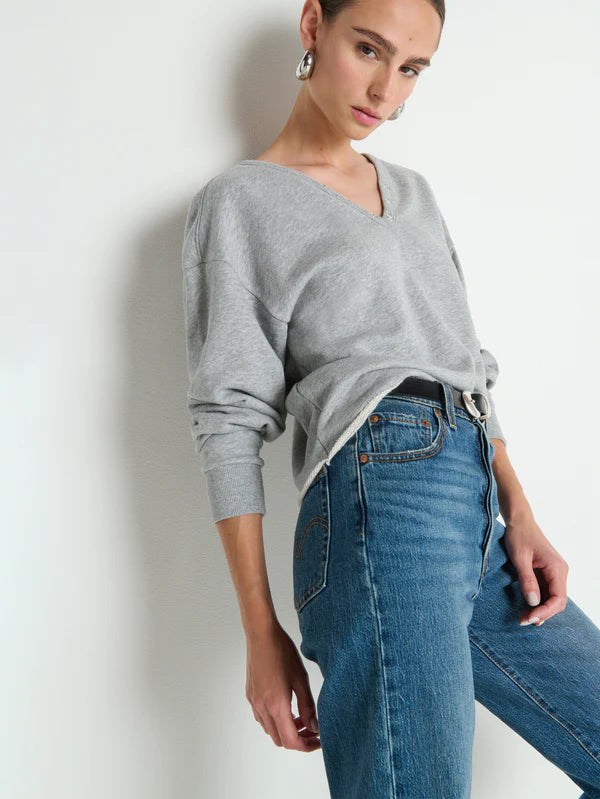 Women's heather grey sweatshirt
