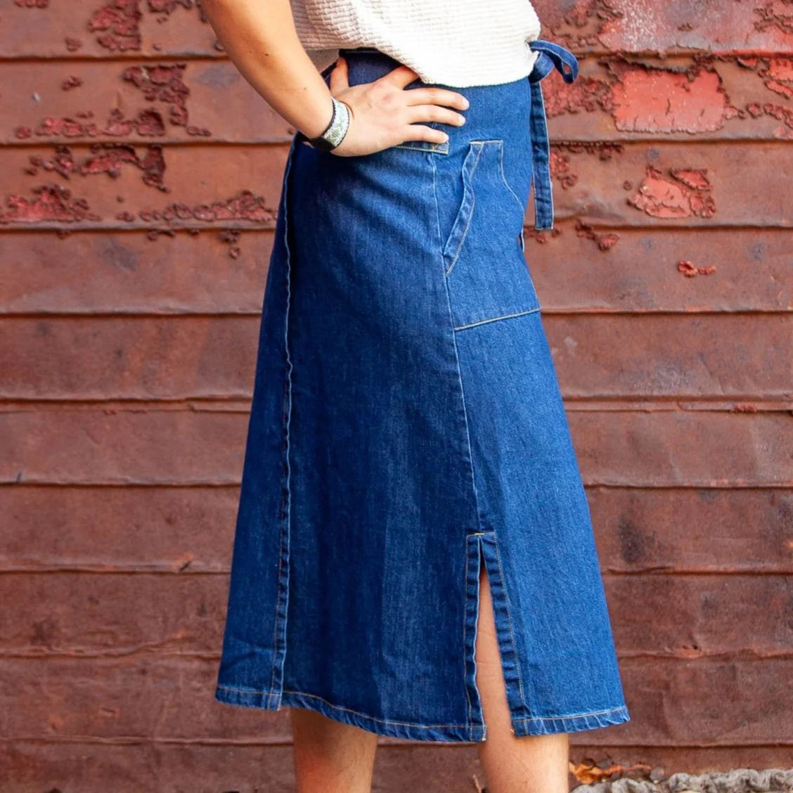 Tove Wear Maker Skirt Long - Indigo
