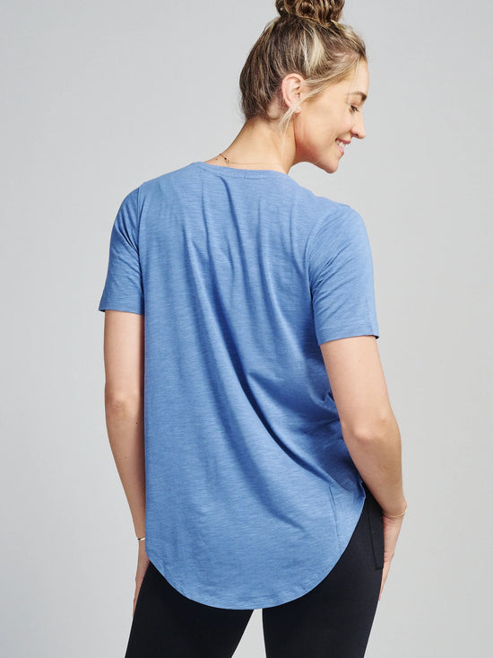 Back view of the Dusk Longline T-Shirt by tasc Performance