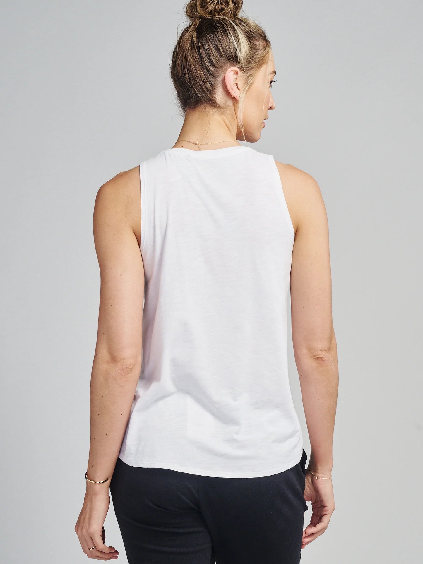 Back view of the White NOLA Tank 2.0 by tasc Performance