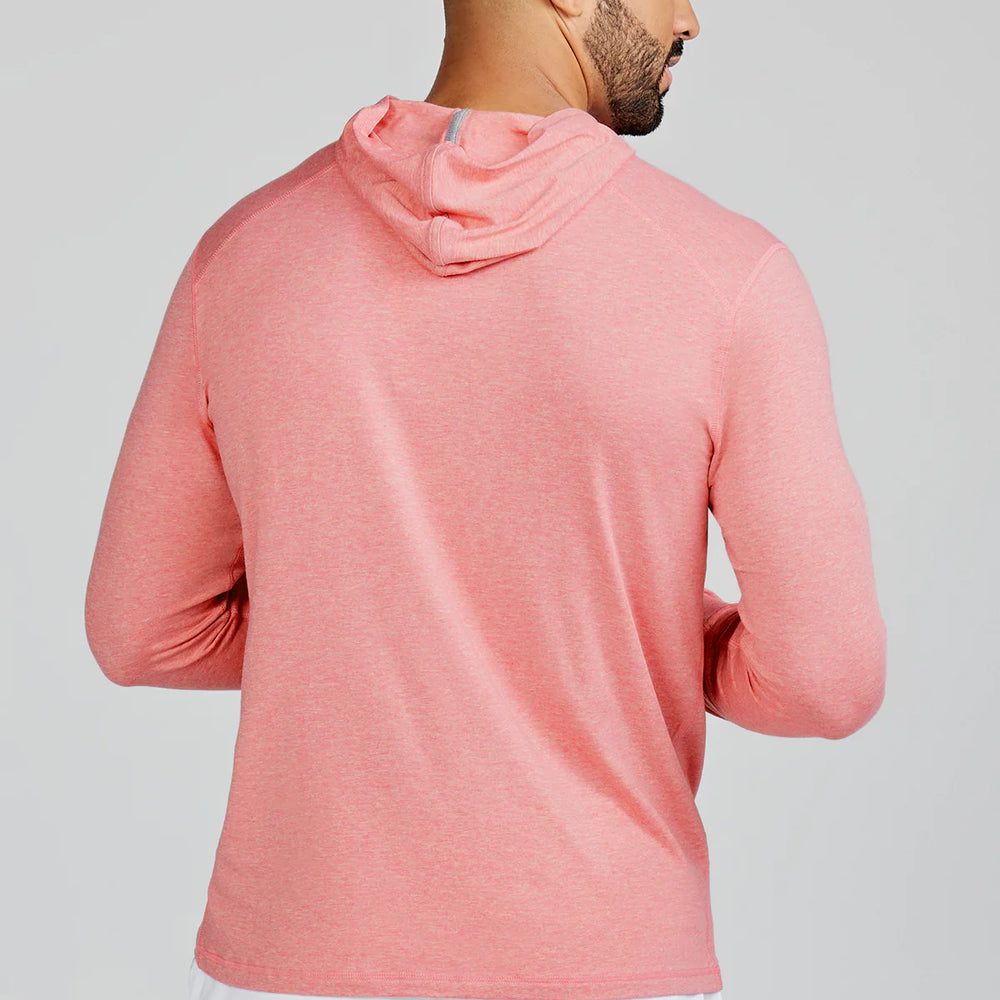 Back view of the Carrollton Lightweight Hoodie by Tasc Performance in the color Punch Heather