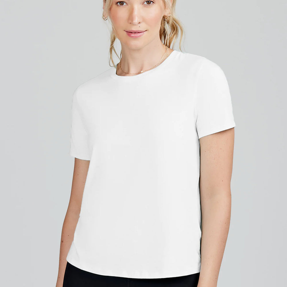 The All Day T-shirt in White by tasc Performance