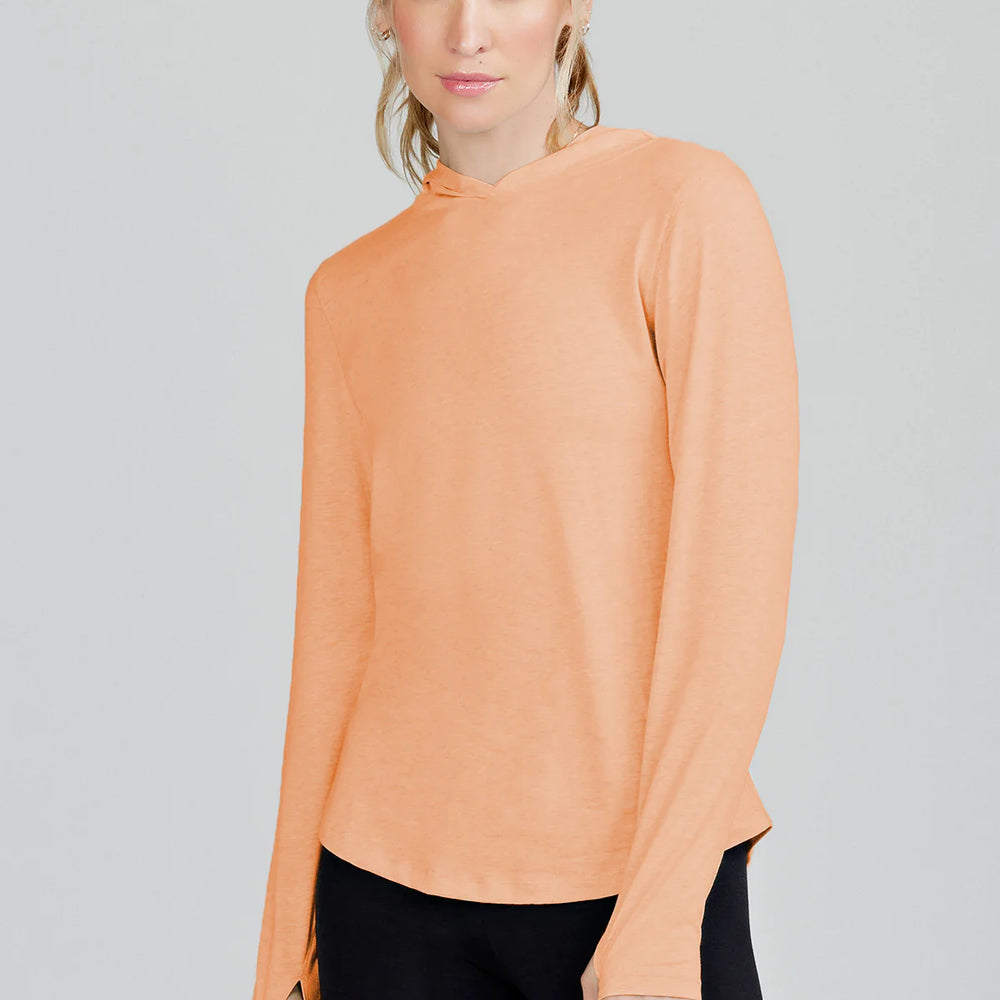 tasc Performance Recess Hoodie - Apricot Crush Heather