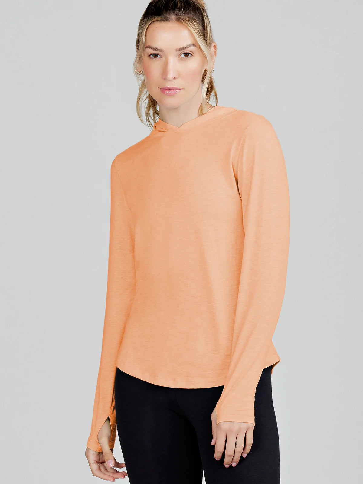 tasc Performance Recess Hoodie - Apricot Crush Heather