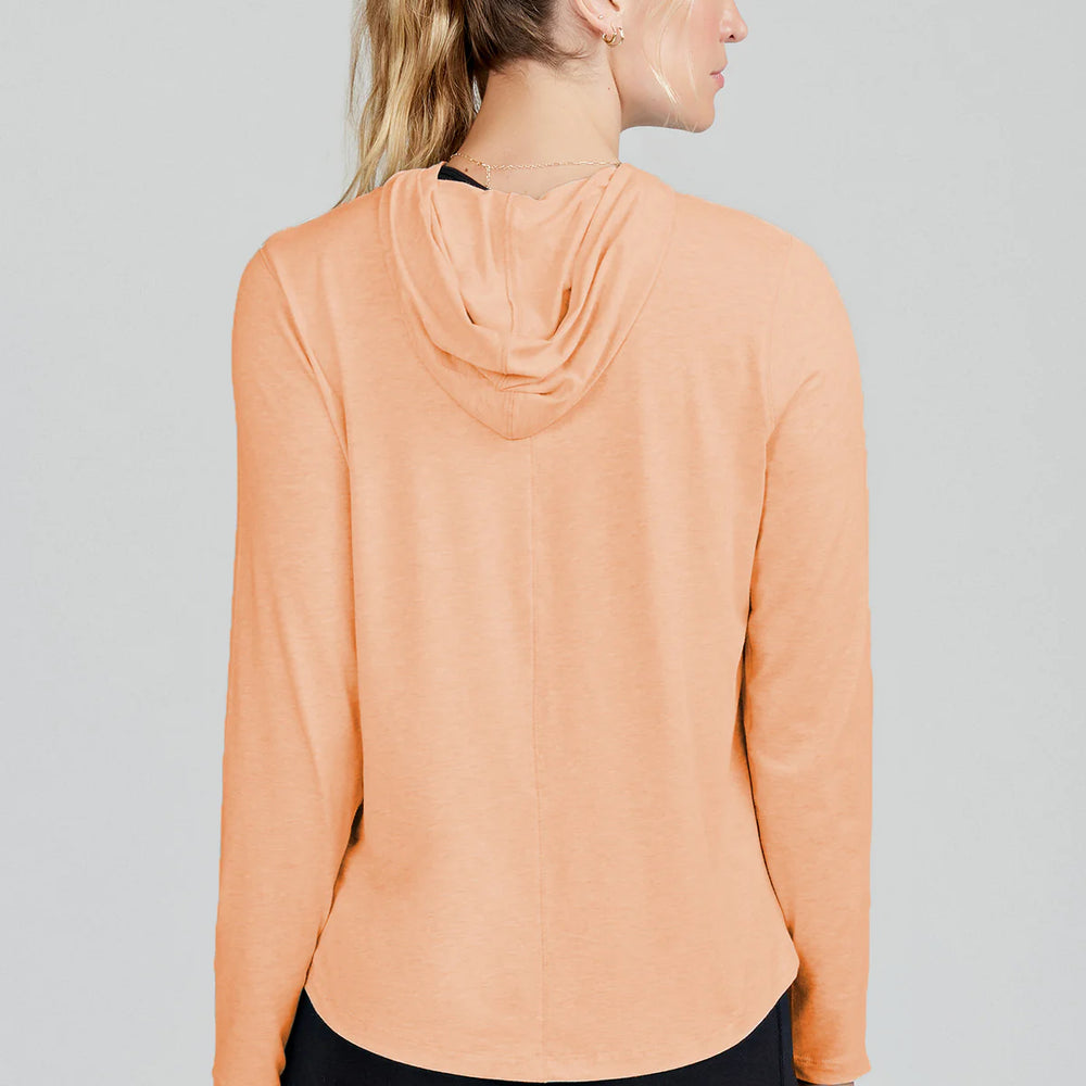 tasc Performance Recess Hoodie - Apricot Crush Heather