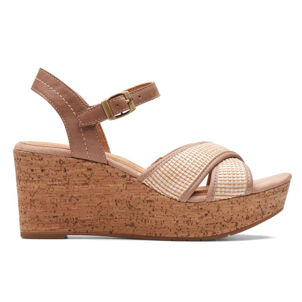 
                      
                        Clarks Elleri Plum Sandal - Praline Leather
                      
                    