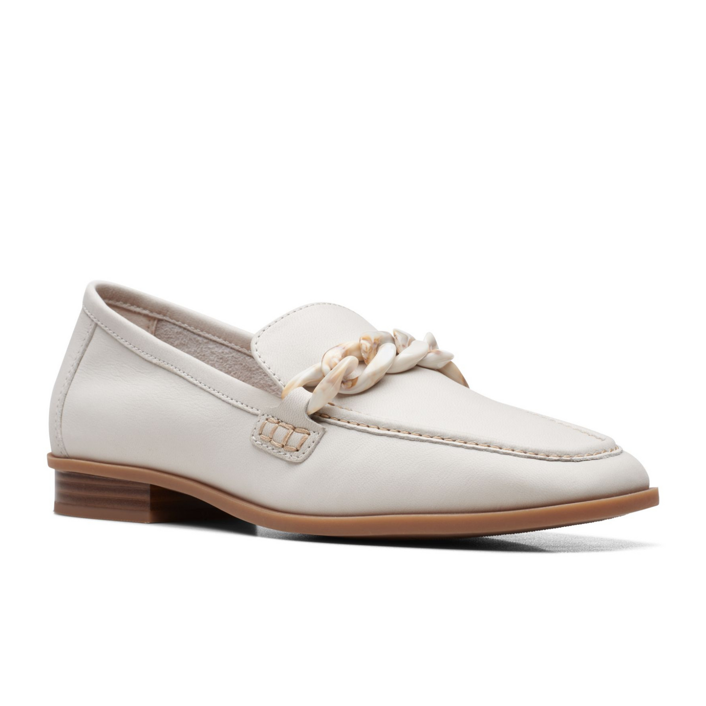 Clarks Sarafyna Iris Loafer - White Leather