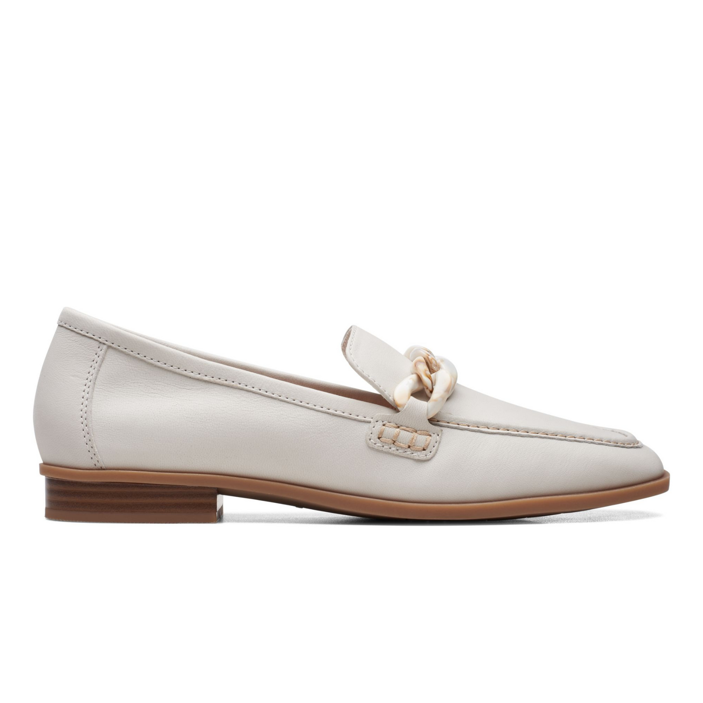 Clarks Sarafyna Iris Loafer - White Leather