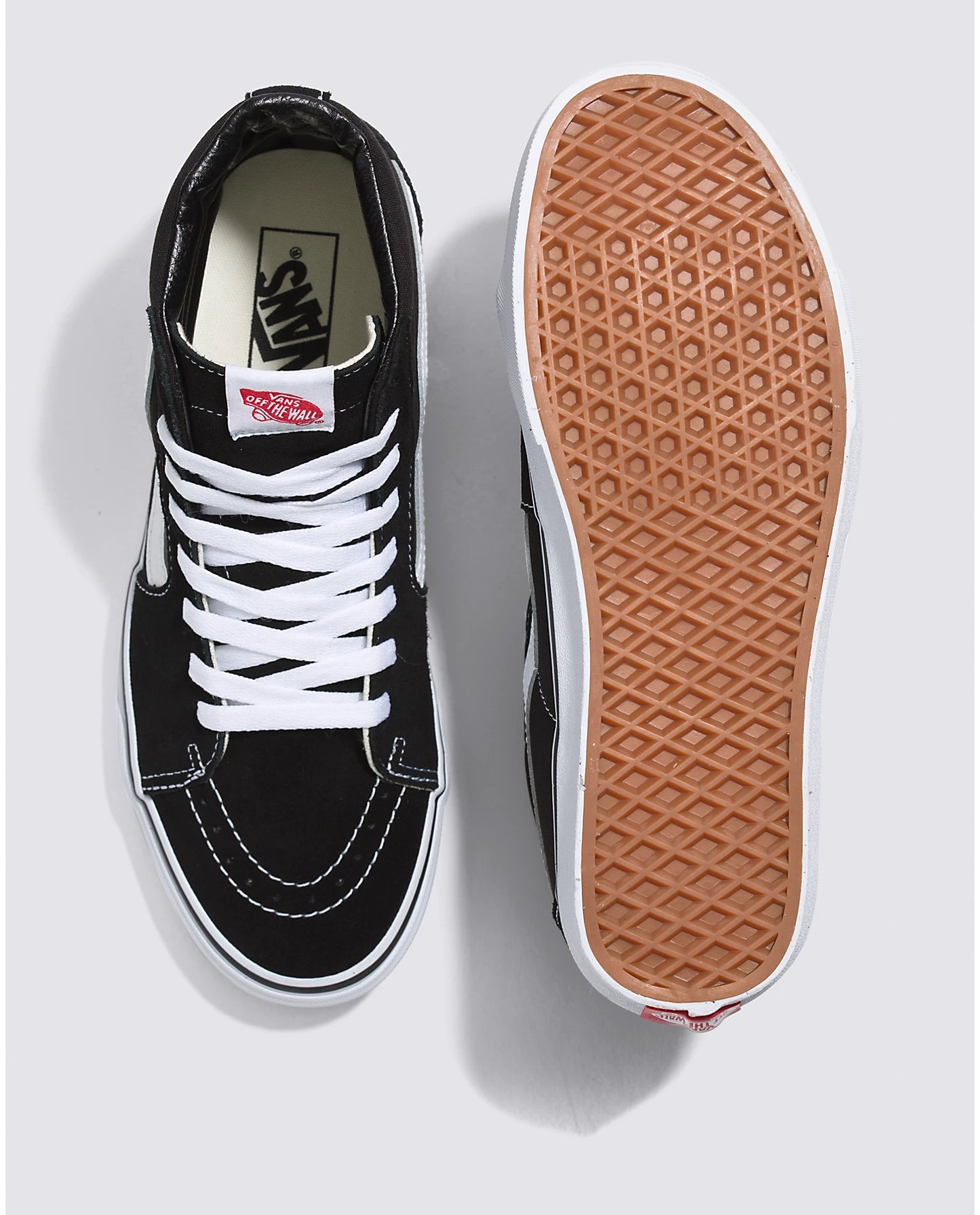 Vans sk8 hi black white canvas sales