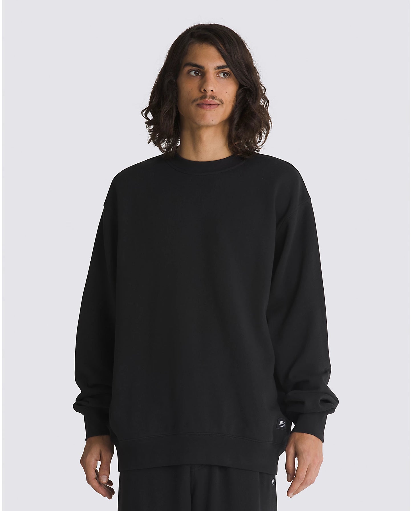 The black Original Standards Loose Crew Sweatshirt by Vans