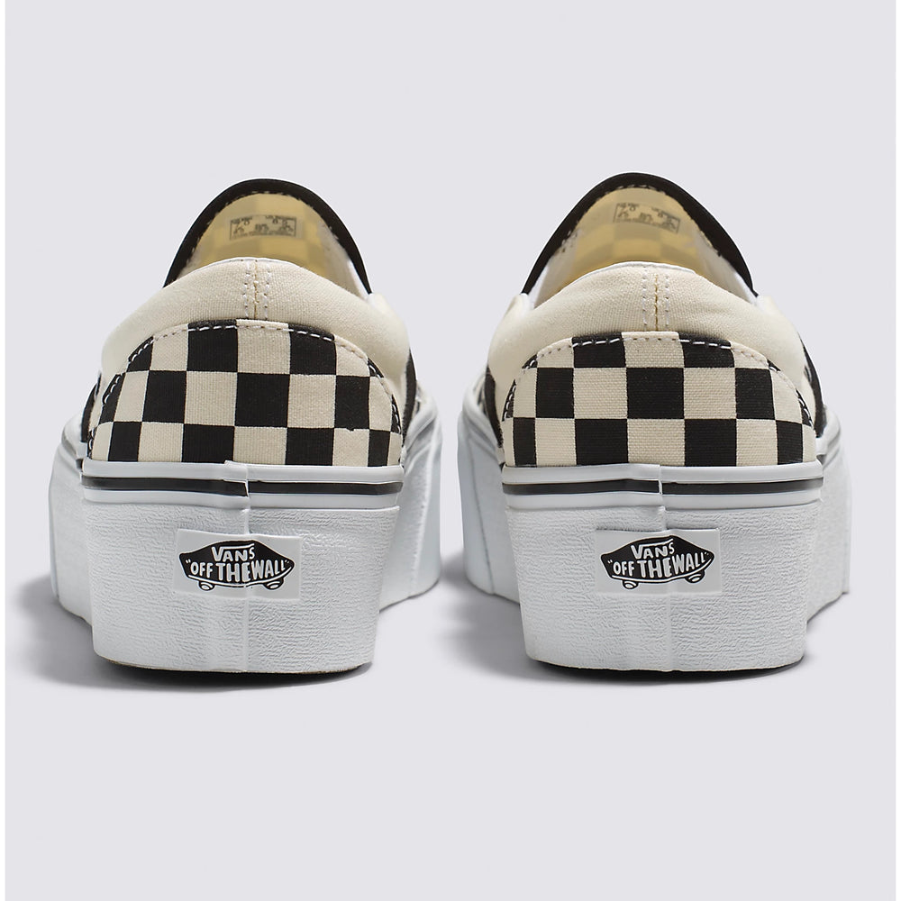 
                      
                        Vans Women's Classic Slip-On Stackform Shoe - Black/Classic White Checkerboard
                      
                    